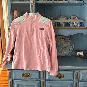 Vineyard Vines Pink Quarter-Zip Pullover